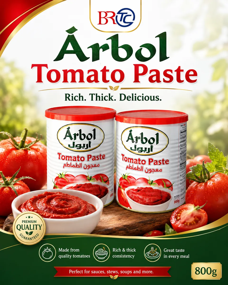 Arbol Tomato Paste — rich, thick and delicious, distributed by BRTCO