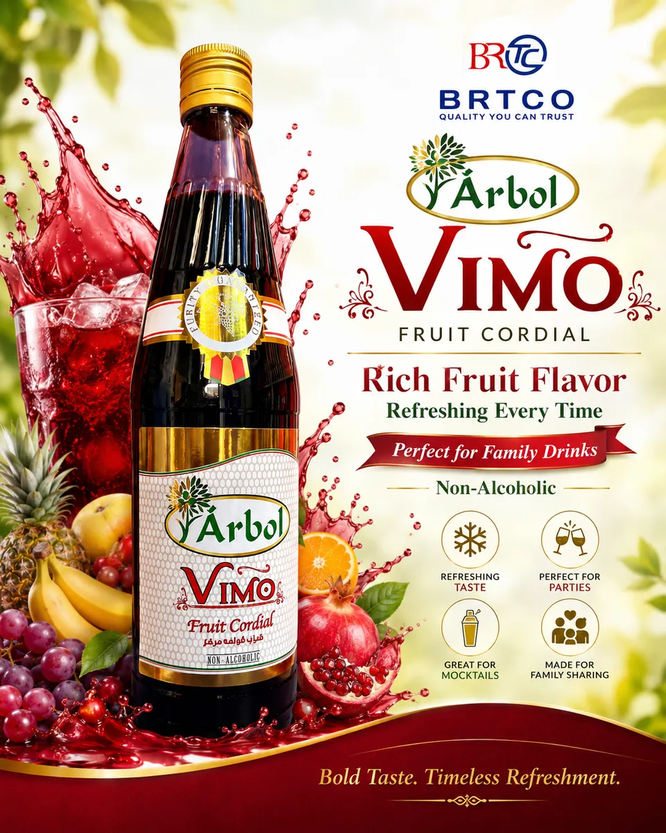 Arbol Vimo Fruit Cordial distributed by BRTCO
