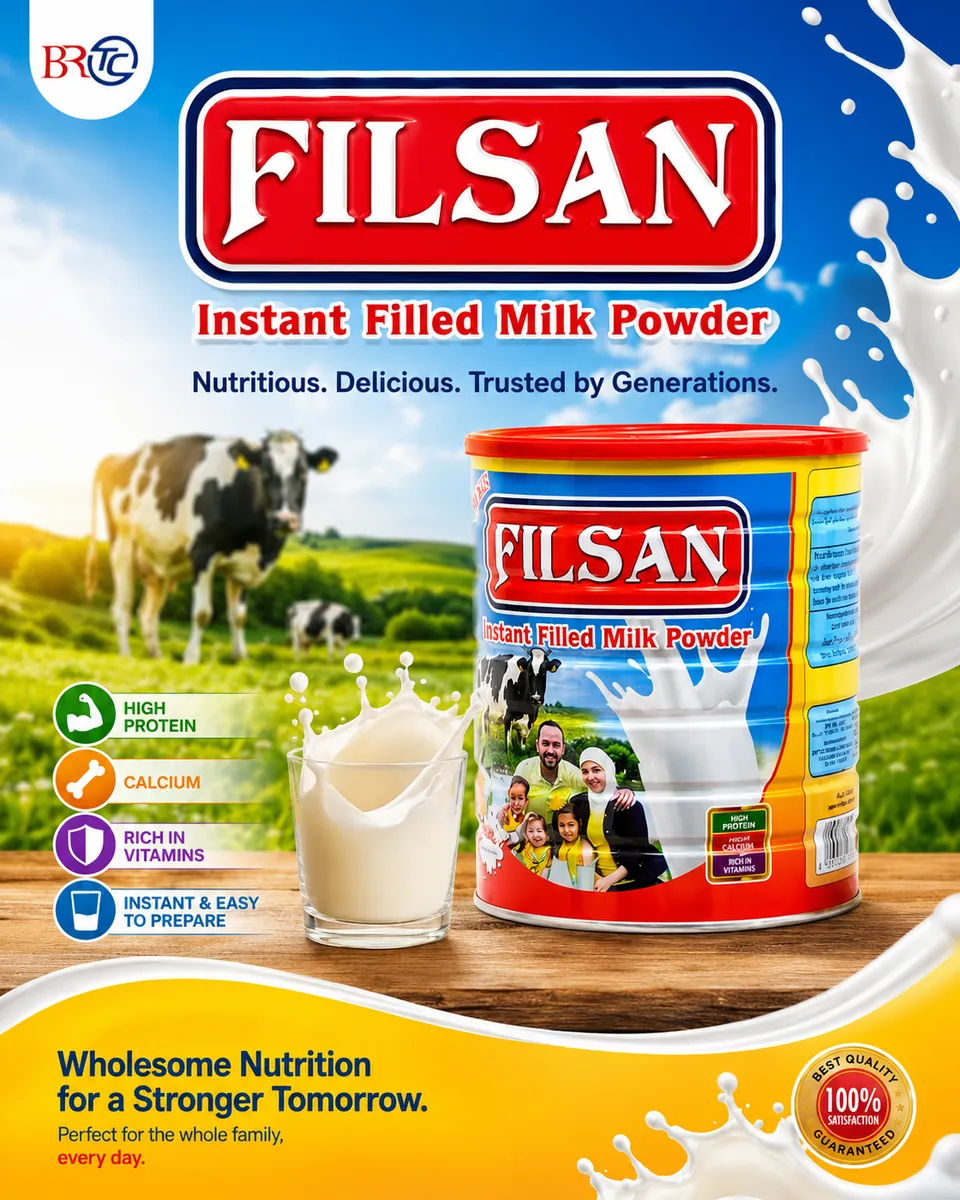 Filsan Instant Filled Milk Powder — distributed wholesale by BRTCO