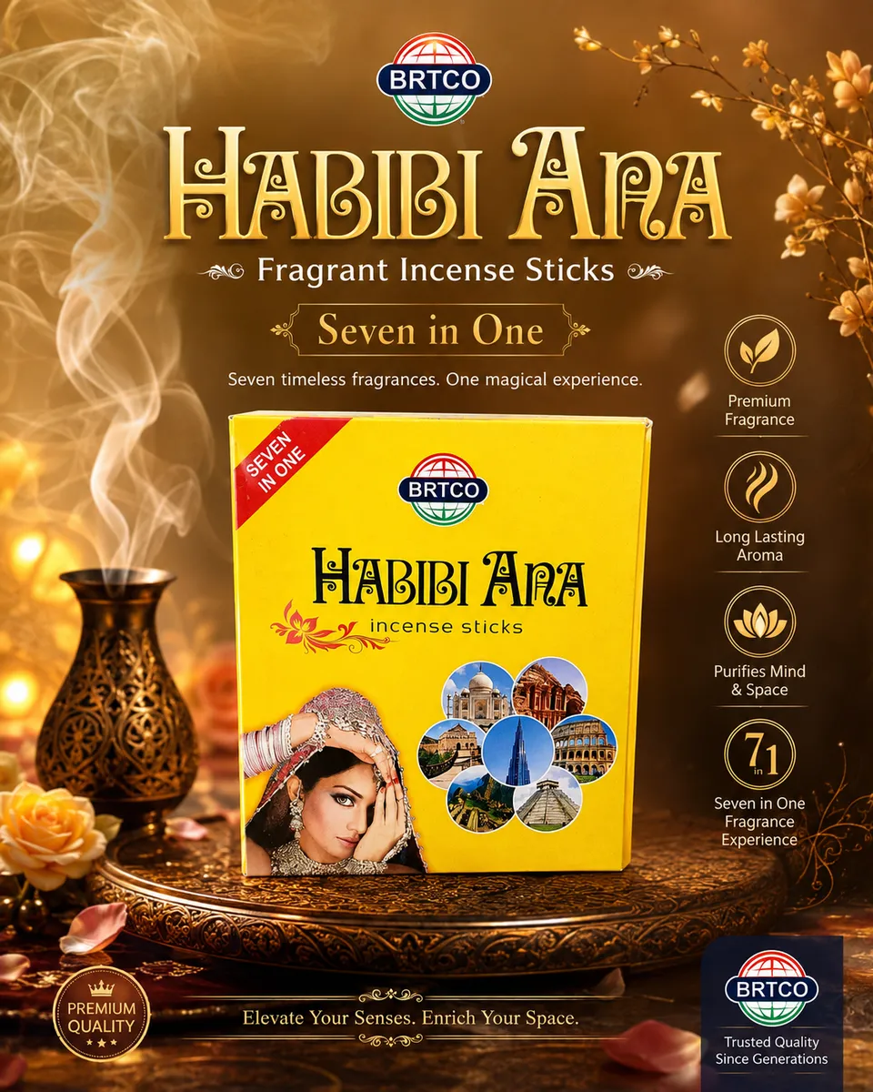 Habibi Ana Incense Sticks — Seven in One — distributed wholesale by BRTCO