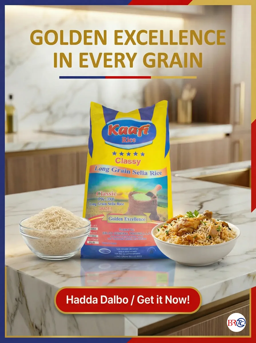 Kaafi Long Grain Sella Rice — distributed wholesale by BRTCO